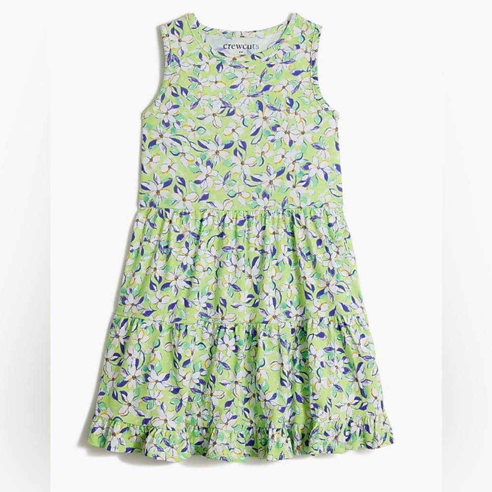 Crewcuts Blue and Green Floral Dress